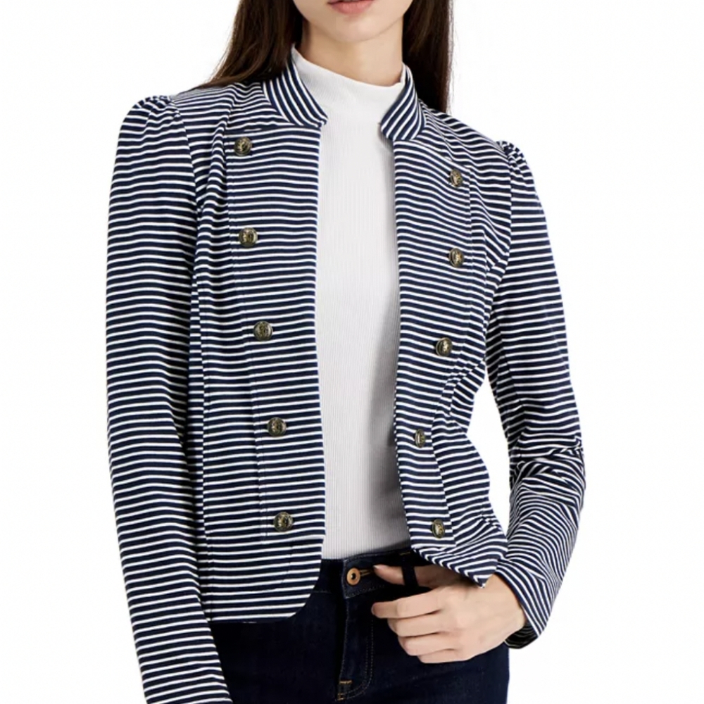 Tommy Hilfiger Women's Military Band stripe Jacket size medium